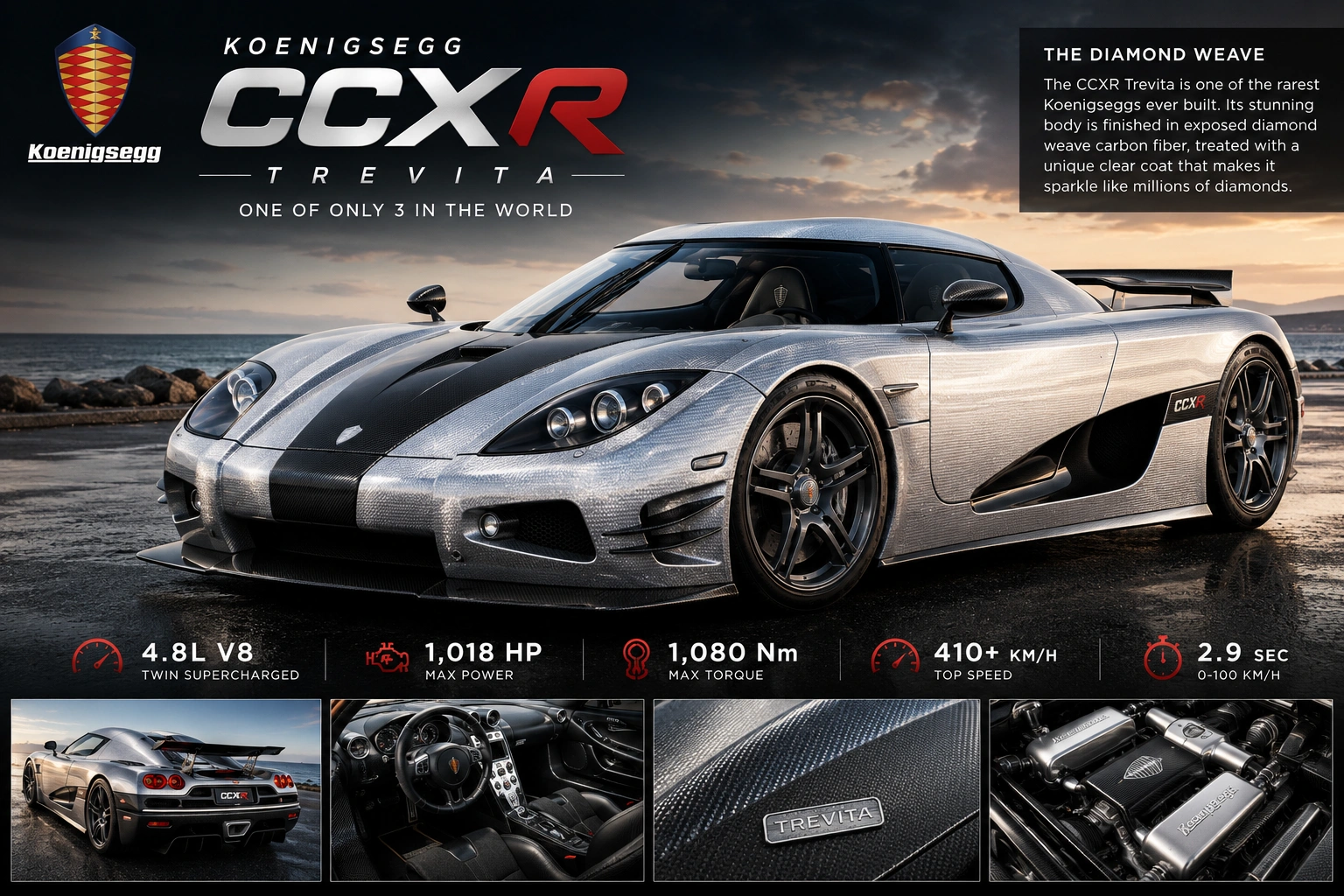 Dubai supercars Koenigsegg CCXR Trevita