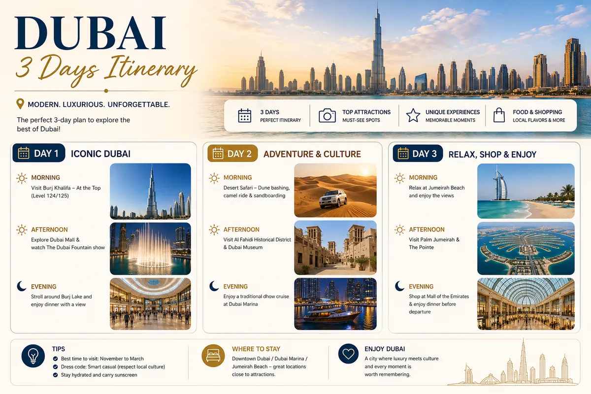 Dubai Itinerary 3 Days