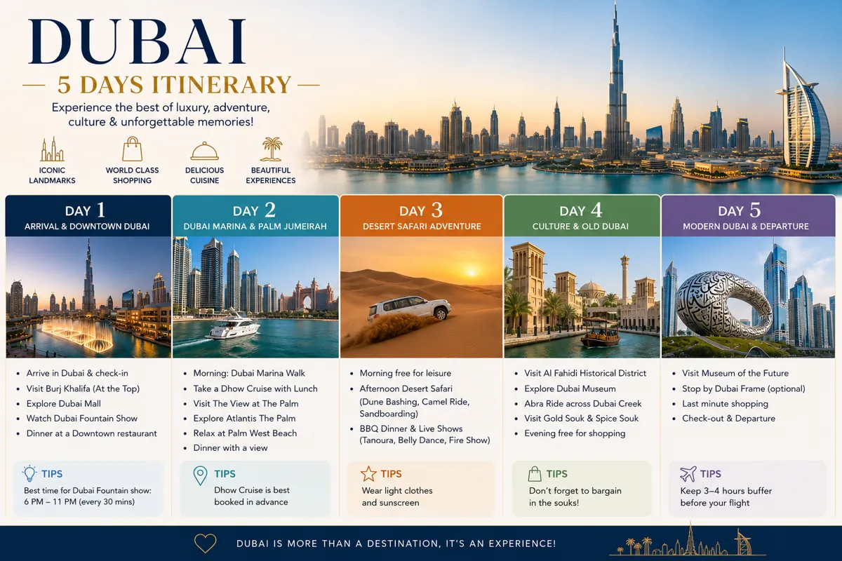 dubai itinerary 5 days