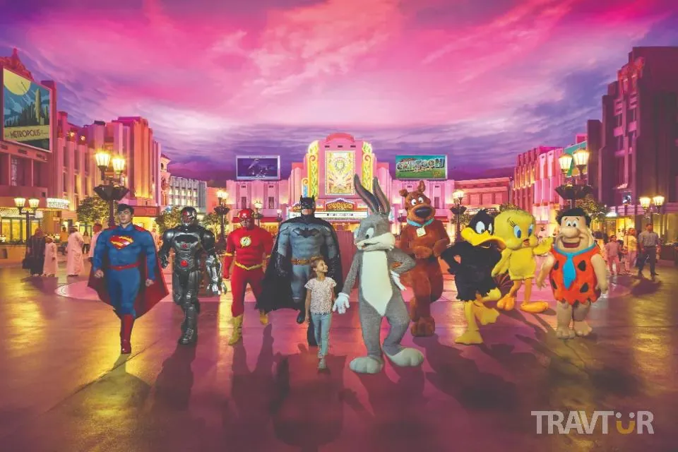 Warner Bros World Abu Dhabi plaza on Yas Island